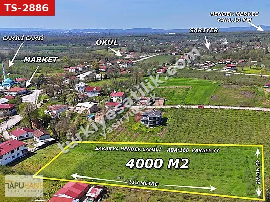TAPUHANE YASİR YÜKSEK'TEN 4.068 M2 İMARLI ARSA